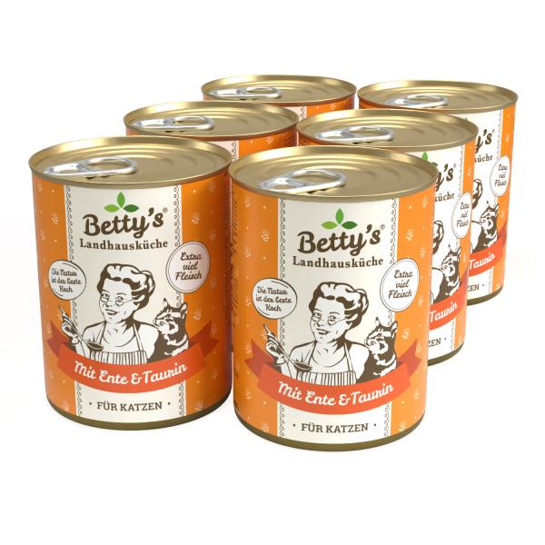 Bettys Landhausküche Katze Dose Ente (6 x 400g)